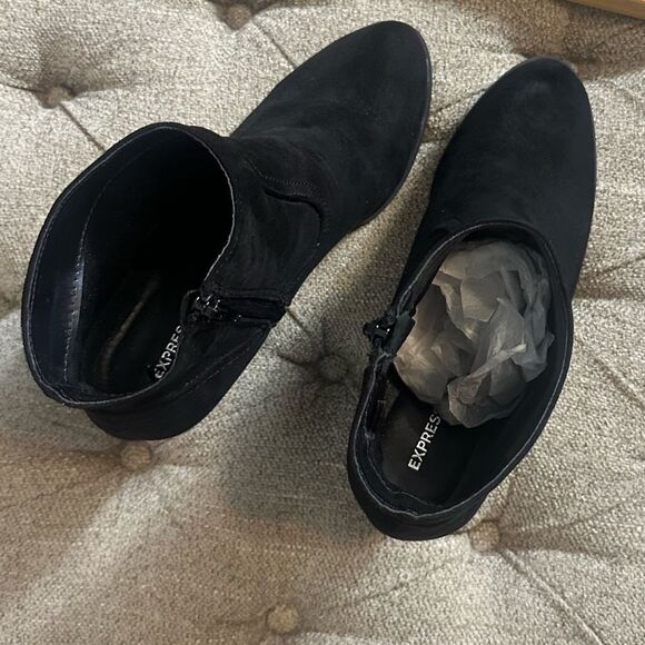 Express Faux Suede Booties - Picture 5 of 12